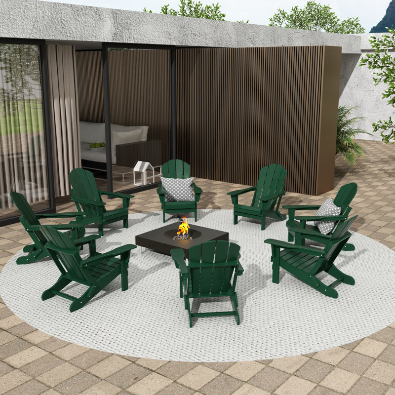 Chaise Adirondack pliante Vinnie, Vert foncé