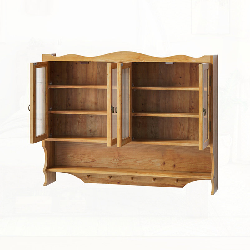 Armoire murale 4 portes Retro, Naturel