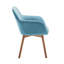 46cm H Velvet Upholstered Upholstered Back Armchair-1965014834