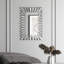 Miroir mural argenté