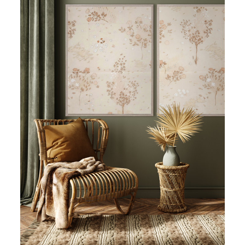 Sepia 1 Print by Paule Marrot, White Framed, 54" H x 43" W x 1.25" D
