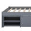 Un lit plateforme avec un tiroir et deux tablettes-302330863-302330860