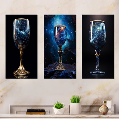 Verre à gobelet en verre - Ensemble de 3 impressions sur verre