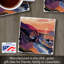 Sous-verre à carreaux simple Sunset Dunes Créez votre propre collection