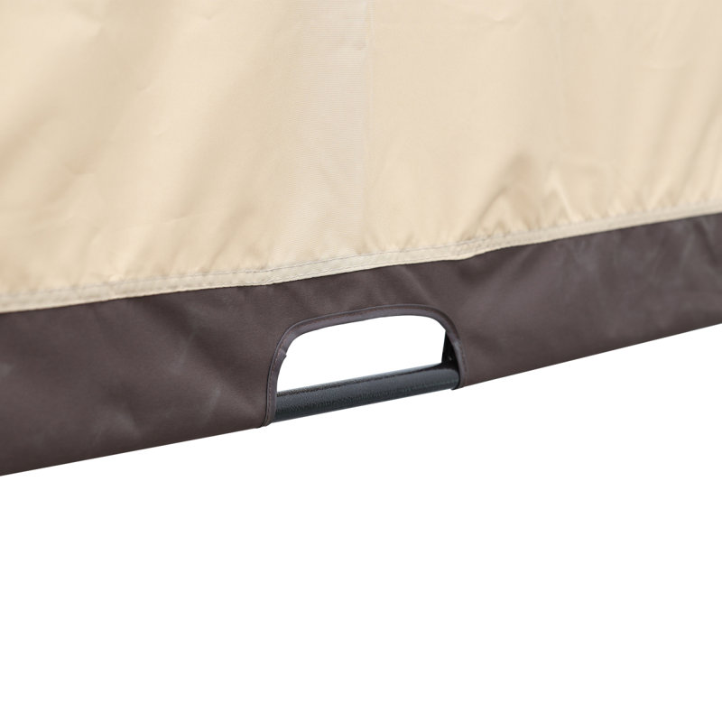 Pavillon de jardin d'extérieur 12 x 9 pi avec structure en rouille - Auvent rétractable, beige