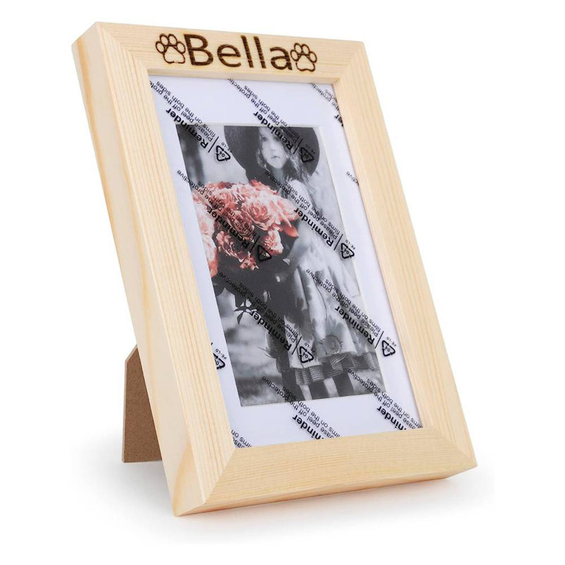 Laralyn personnalisé en bois clair rétro - cadres photo en bois rustique personnalisés pour affichage mural et de bureau, Oui