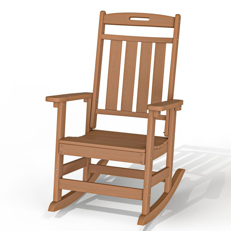Chaise berçante HDPE, Brun