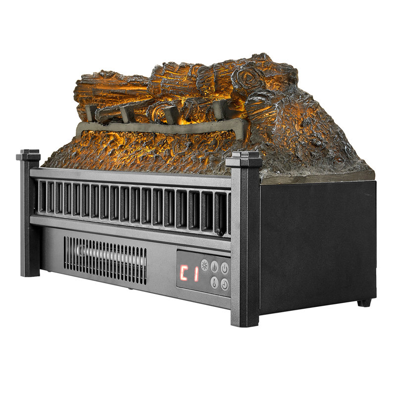 Chauffe-bûches électrique pour foyer à chaleur rapide 20 W 1500 W 5 options de couleur Minuterie de la flamme Télécommande Température précise Caractéristiques multiples