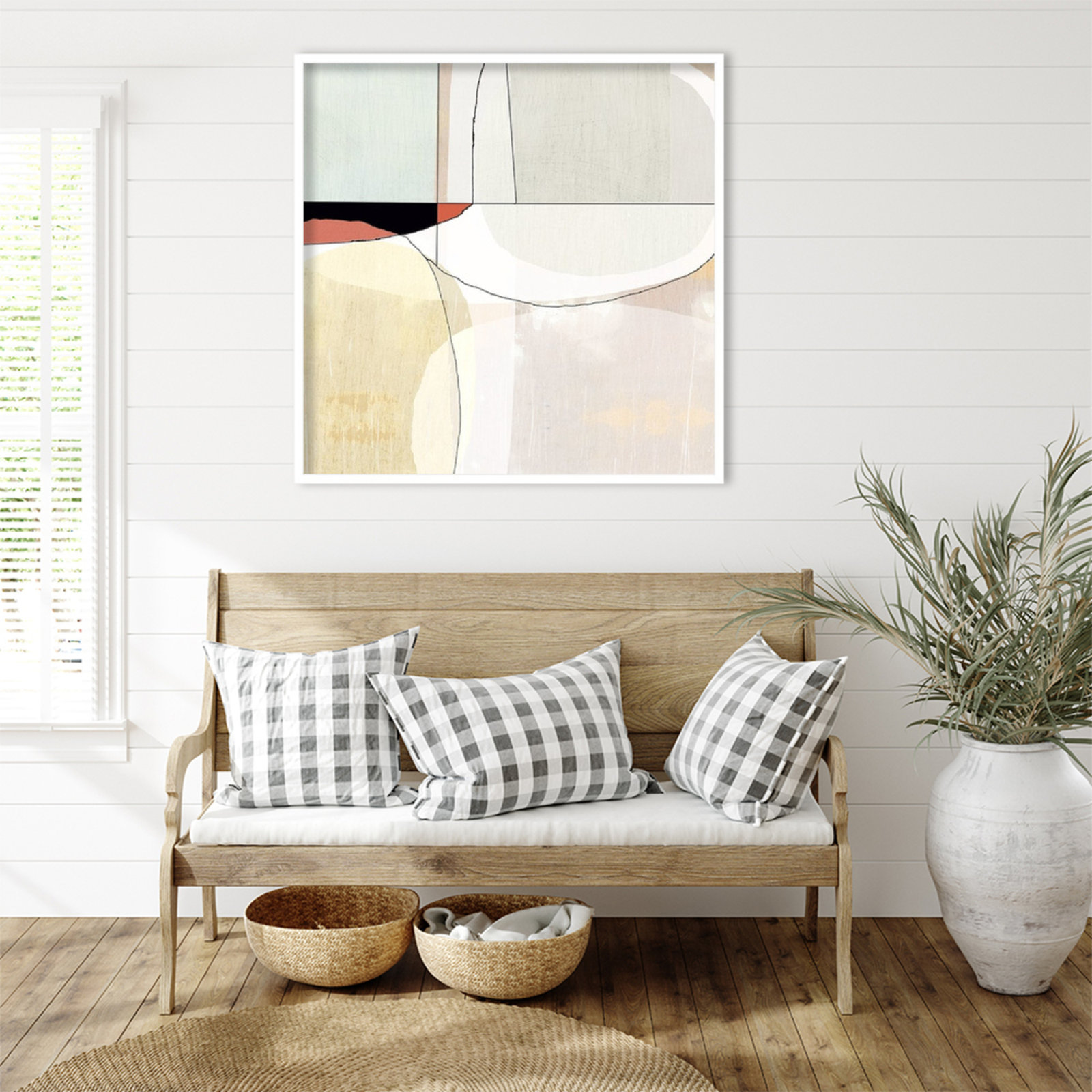 Flagler "Beholder III" Print by Sisa Jasper, 33" H x 33" W, White