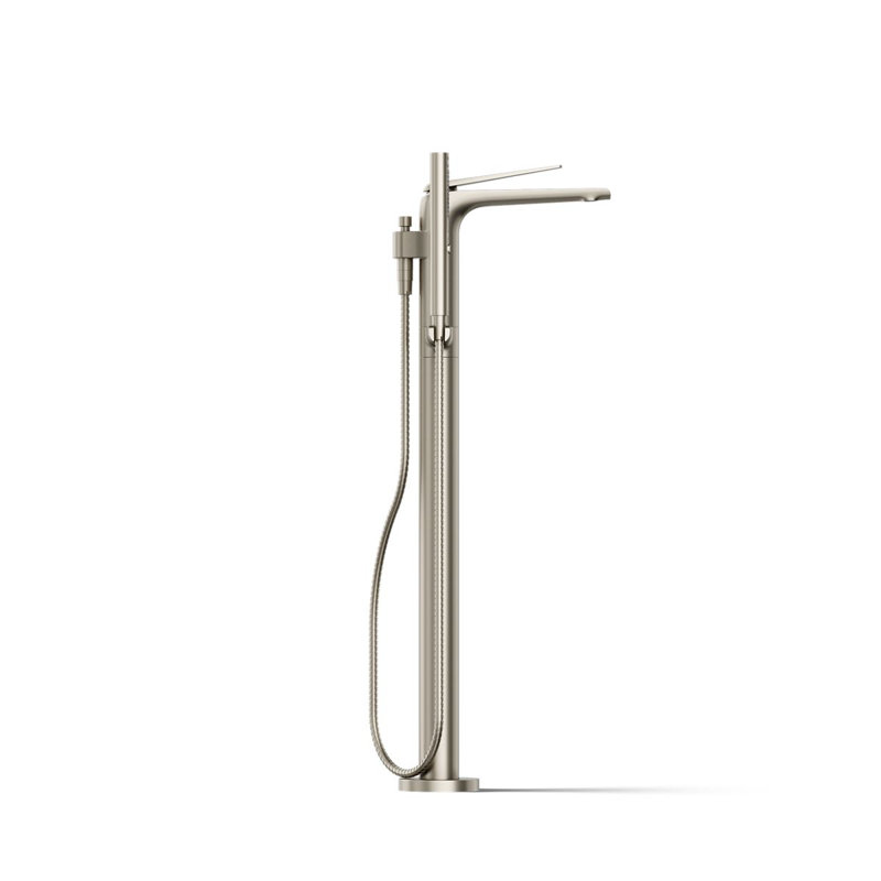 Avid Single Handle Deck Mounted Floor Mount, Vibrant Brushed Nickel