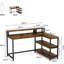 Orrville Workstation L-Shaped Computer Desk, Corner Desk with Storage Shelves