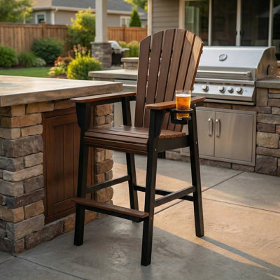 Chaise de bar Kevin Adirondack, noir