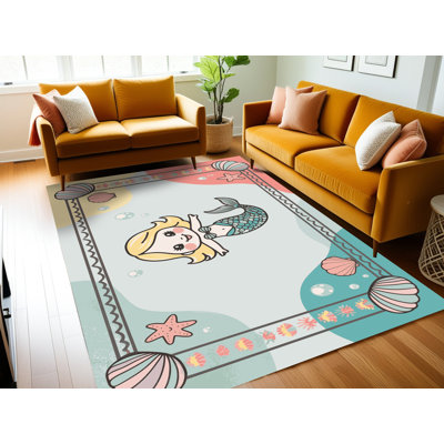 Tapis lavable pour enfants Sunside Sails Mermaids Ocean_Mer022