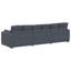  Canapé modulaire en velours gris foncé (100% polyester), mousse, métal