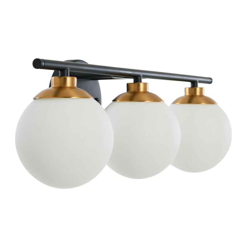 Babs 3 - Light LED Vanity Light, Matte Black/Gold