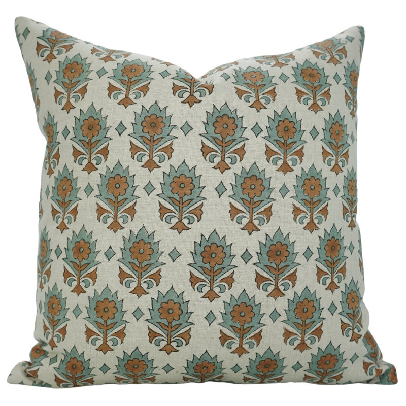 Housse de coussin Fabividine, Carrée, H 18 po x l 18 po, Brun