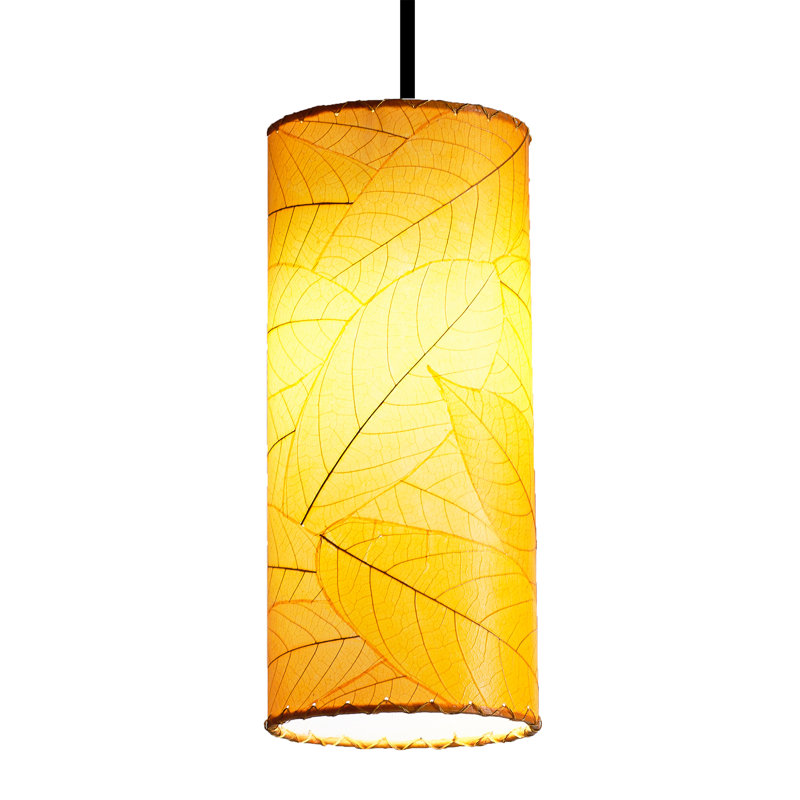 Mini-luminaire suspendu cylindrique 1 lumière Sroda, Orange