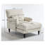 Chaise longue rembourrée moderne gris avec structure en bois
