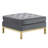 Loft Gold Stainless Steel Leg Performance Velvet Ottoman-440708630