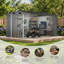 12 ft. D x 8 ft. W Outdoor Metal Storage Shed with Reinforced Steel Frame, Lockable Doors and Vents
