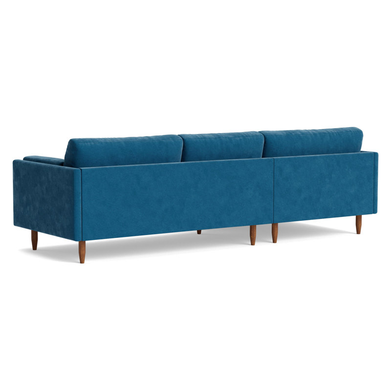 Skinny Fat Chaise Sectional, Left Hand Facing, Performance Velvet - Denim