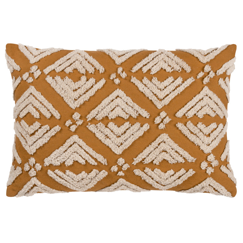 Panguitch Geometric Rectangular Lumbar Cushion, Gold