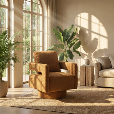 Fauteuil d'appoint pivotant à 360 degrés Junmei l 29,13 po x P 27,95 po x H 34,64 po