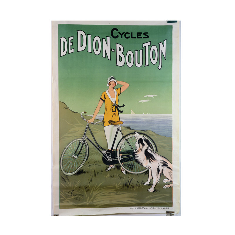 «Felix Fournery Thede Dion-Bouton Cycles, 1925», art sur toile, H 24 po x l 16 po