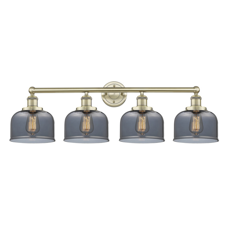 Annagene 4 - Light Dimmable Vanity Light, Plated Smoke, Antique Brass
