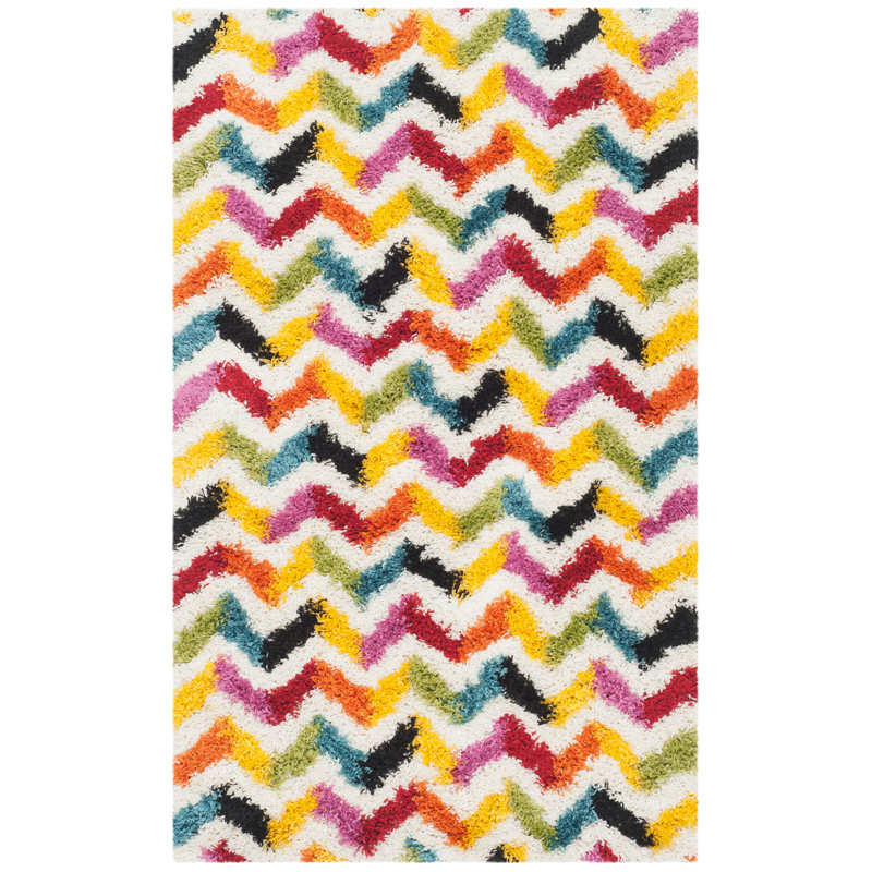 Sgk-Shag Kids Performance Chevron Rug, Rectangle 3' x 5'