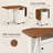 Foldable Drop Leaf Dining Table, MDF,Walnut, 50.28L x 31.19W x 29.82H