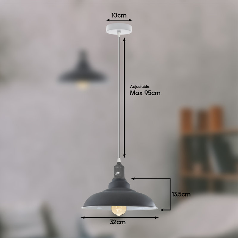 Adaria 1 - Light Dome Pendant, Gray