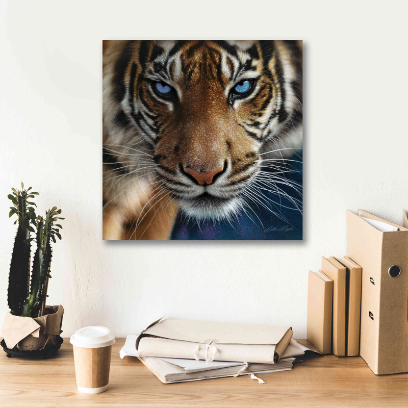 «Blue Eyes» par Collin Bogle, Ebern Designs, art mural sur toile, H 18 po x l 18 po x P 0,5 po