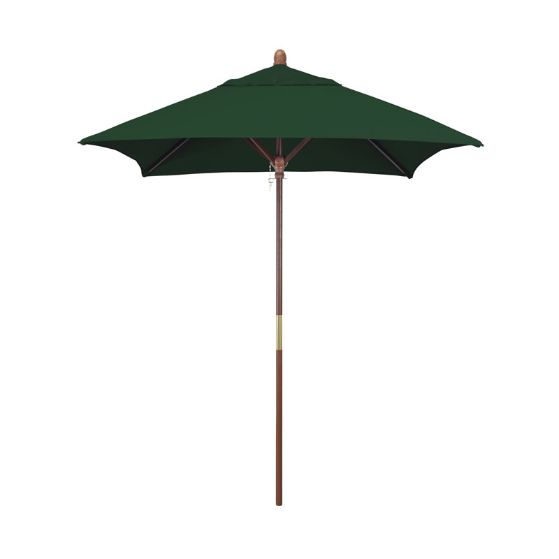 Parasol de marché carré 6 pi Yaritza, Toile Sunbrella® vert forêt