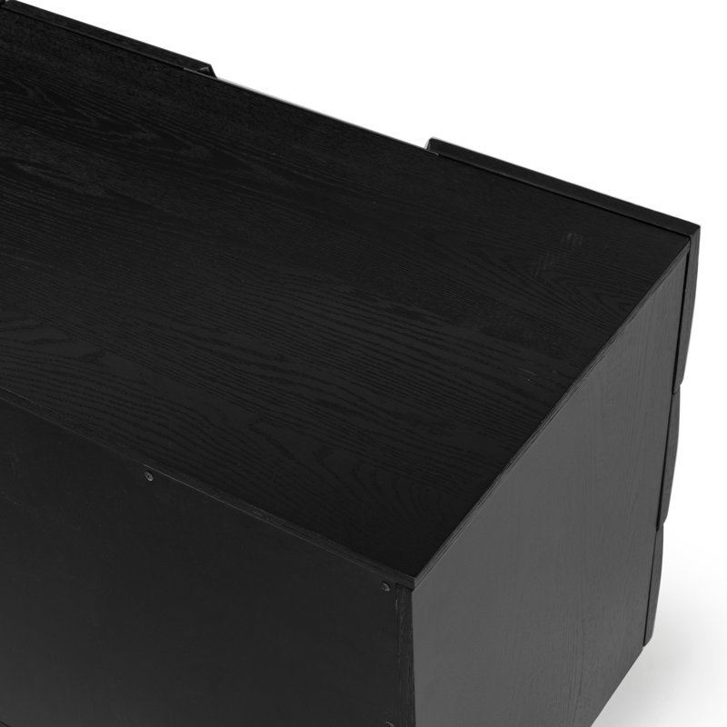 Beethoven Wood 6 Drawer Dresser, Black