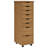 Jennarose vidaXL MOSS 8-Drawer Chest with Wheels, Solid Pinewood-1540879283