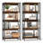 1 Pcs 5 Tier Bookshel 62" Tall Bookcase With Tiltable Shelves Display Storage Rack-1831233697