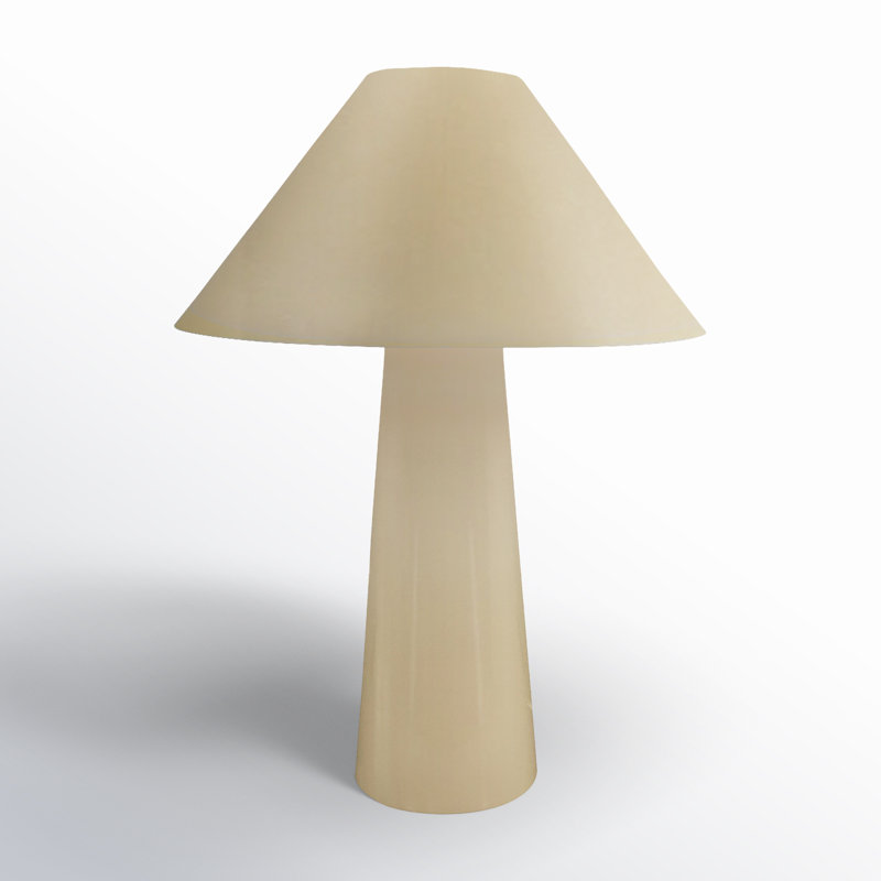 Lampe de table en céramique Caroldine, Vanille lustrée