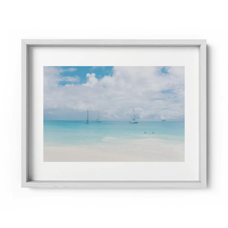 On Memories Shore Print by Joseph Regan, 26" H x 36" W x 0.75" D, White