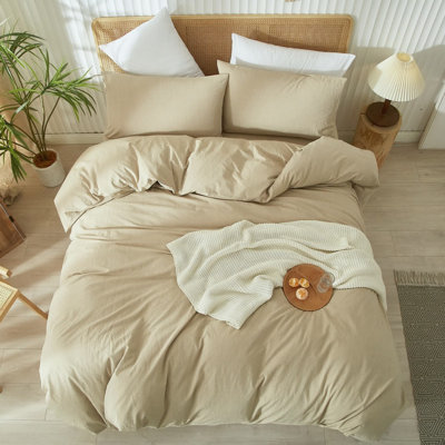 Ensemble de housse de couette 100% coton délavé LifeTown