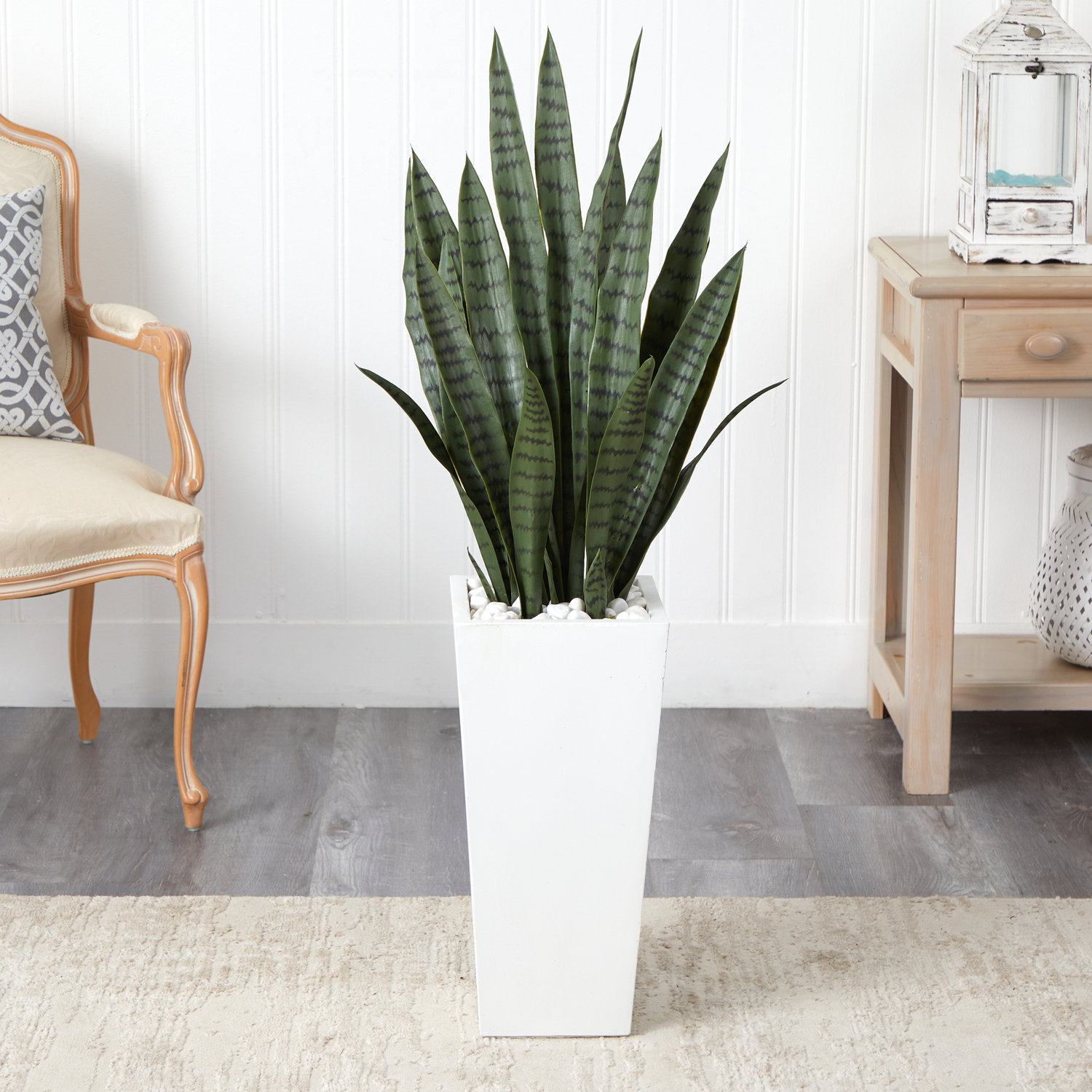 Emele 48'' Faux Succulent in Stone Planter