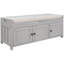 Banc de rangement avec 3 portes en forme de volet, banc à chaussures avec coussin amovible et espace de rangement caché (gris délavé, ancien SKU: WF284226AAE)-1520481600