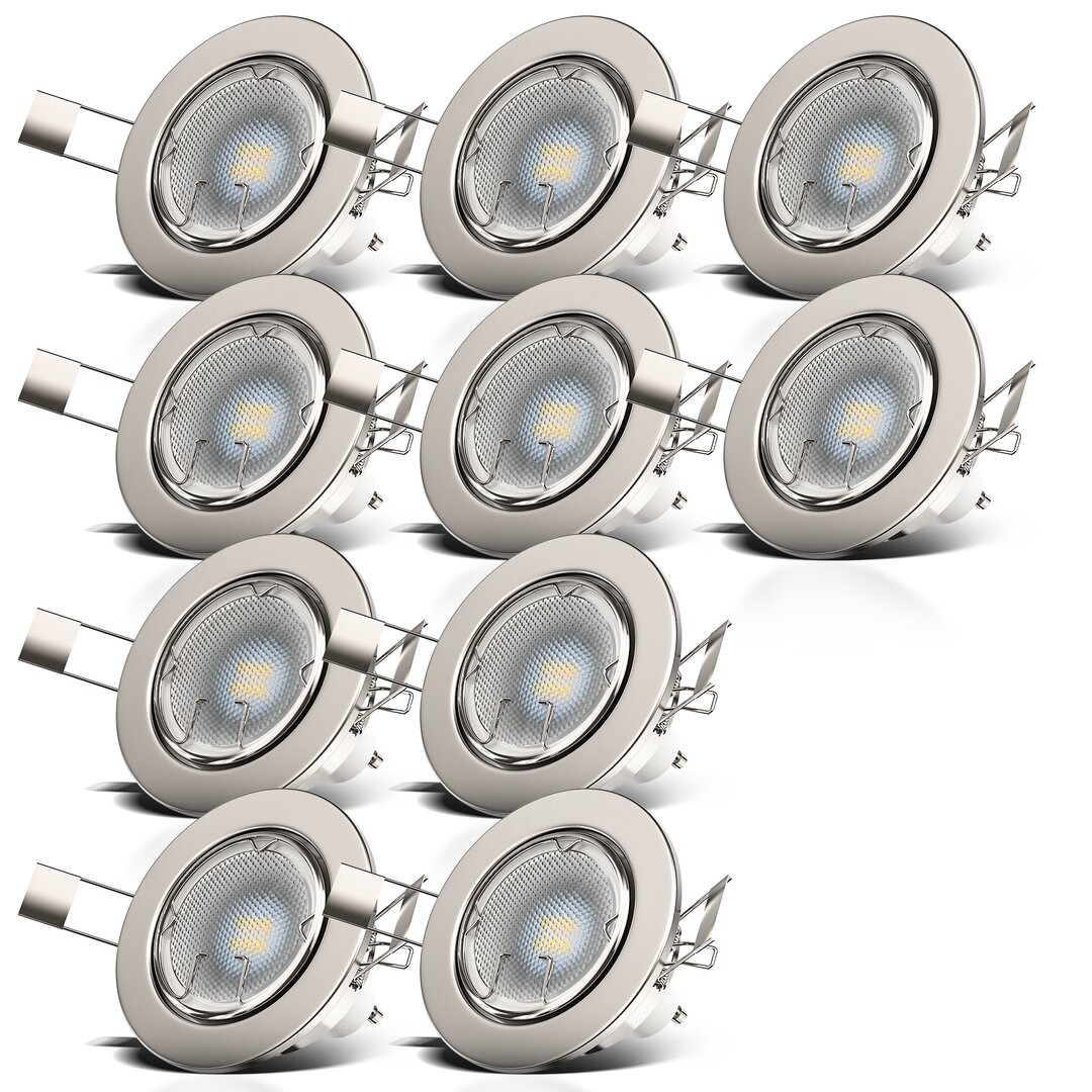 Senac LED Einbauleuchten Schwenkbar inkl. 5W GU10 3.000K 400Lm Einbaustrahler