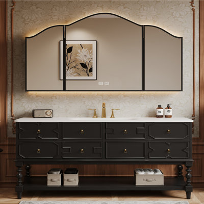 Modern American-style bathroom cabinet.