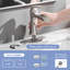 Brushed Nickel Waterfall Bathroom Faucet With Pop-Up Drain And Deck Plate - Single Handle Bathroom Faucet-125225537