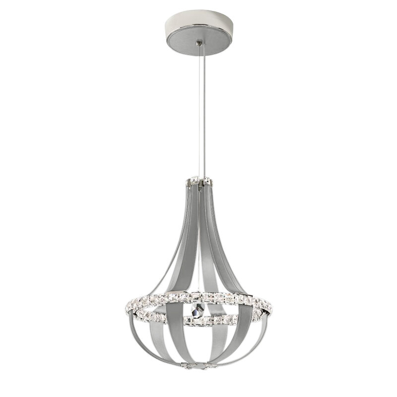 Empire 12 - Light LED Chandelier, Snowshoe Leather, 3000K