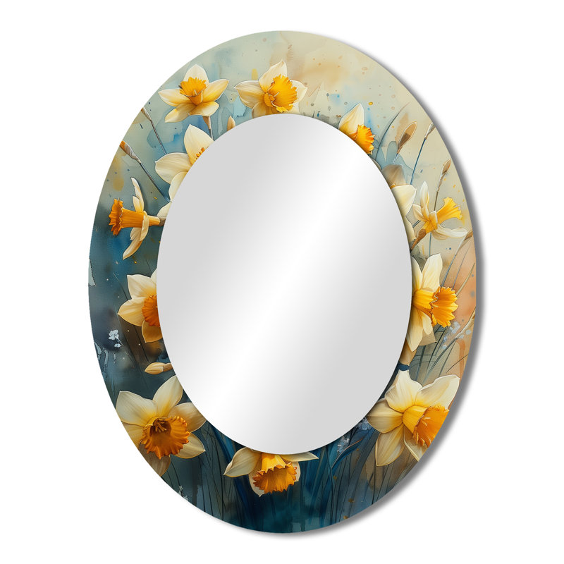 Bouquet de jonquilles - jaune et gris, 43 po x 33 po