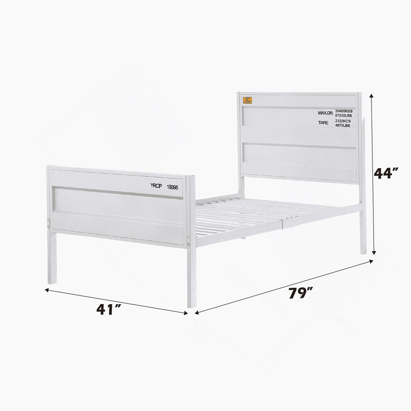 Cargo White Finish Full Bed
