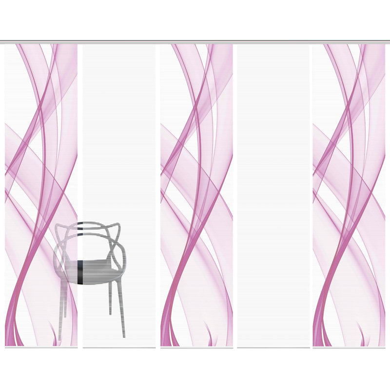 Semi Sheer Sliding Panel, Pink
