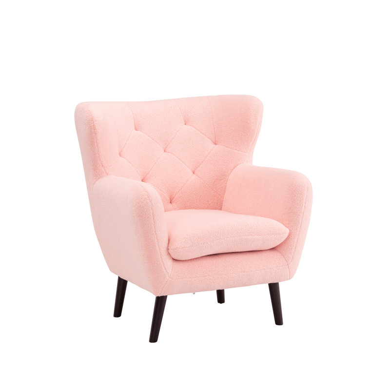 Upholstered Armchair, Pink